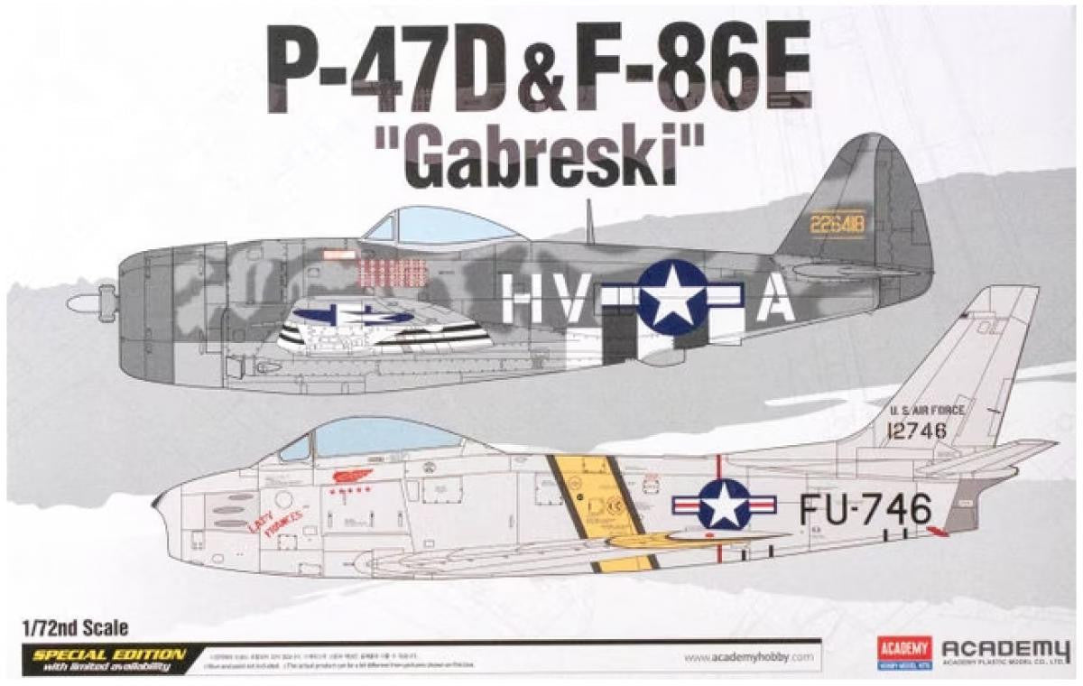 Academy 1/72 Academy P-47D & F-86E Gabreski Combo 12530